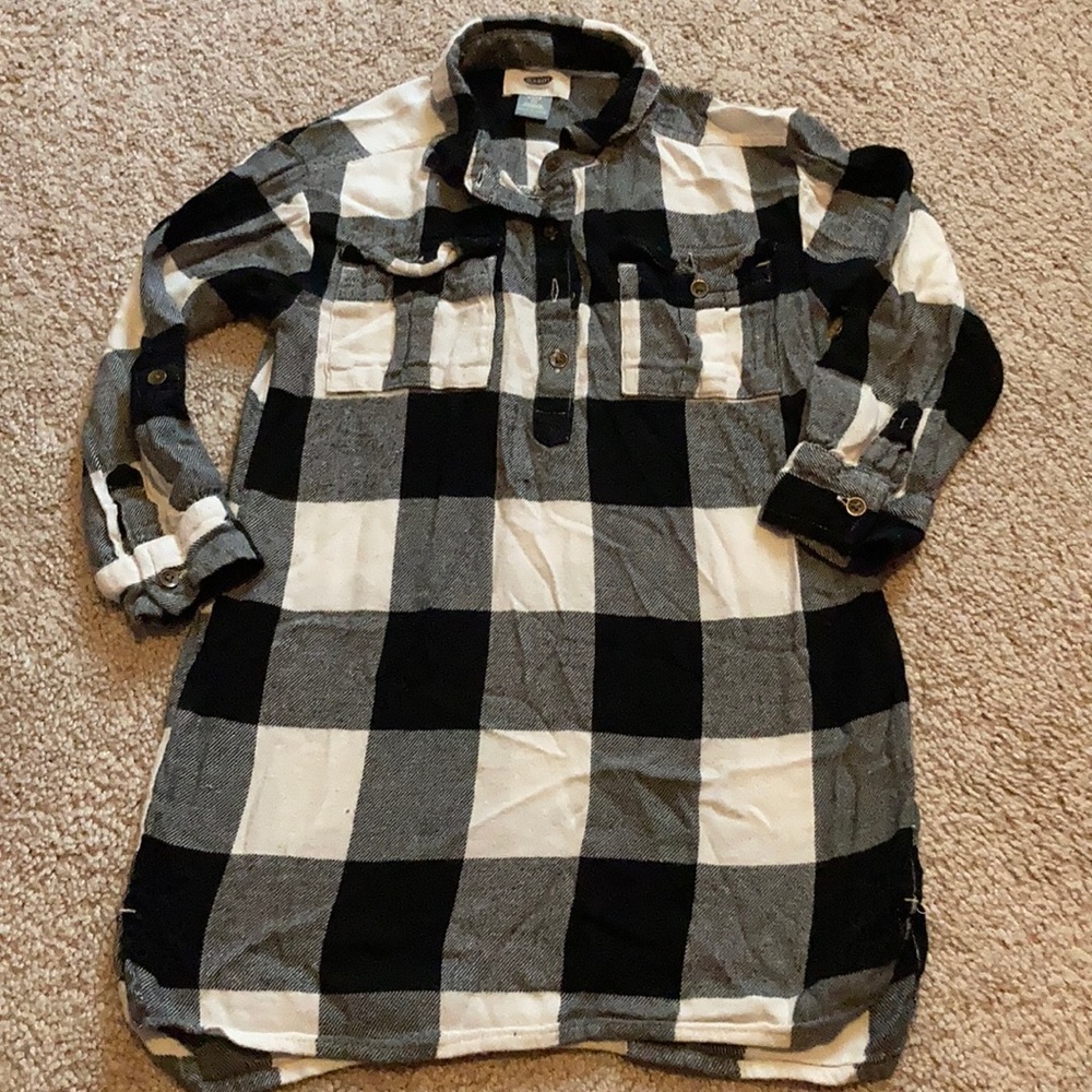 Black and white plaid dress